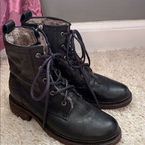 Frye Veronica Combat Shearling